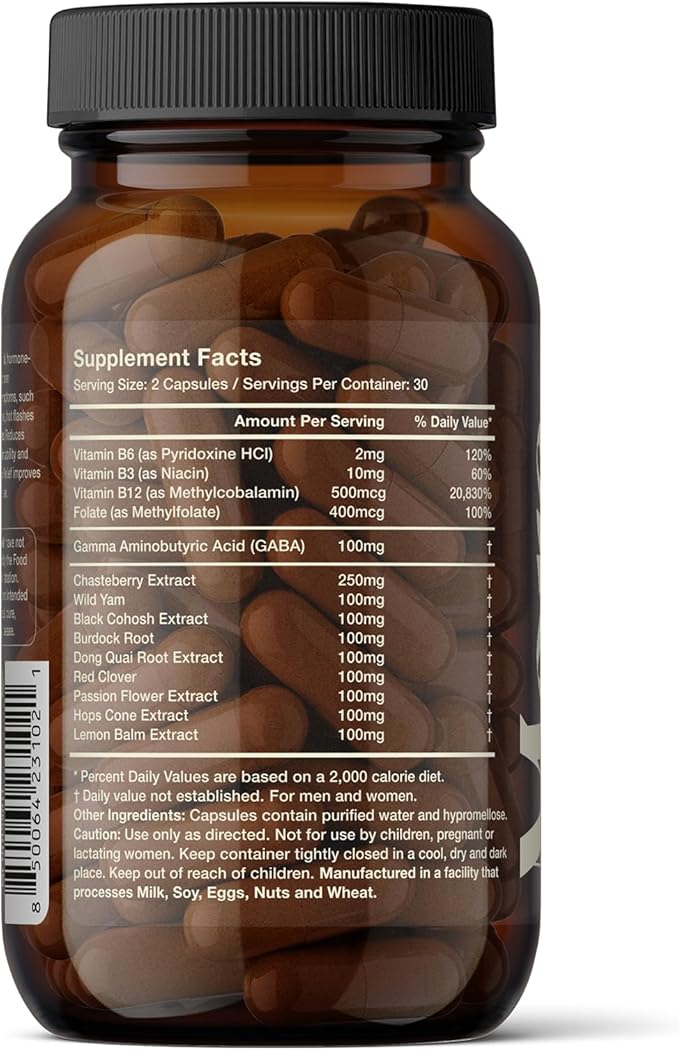 More. Longevity & Wellbeing Menopause Support – Potent Extract-Based Formula for Night Sweats, hot Flashes, and Balance. Hormone Free. No fillers. Third-Party Tested. 60 Capsules.