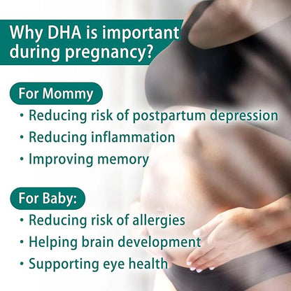 BHK's Prenatal DHA Algae Oil, Support for Mamas, Baby’s Brain and Nervous System Development from Pregnancy to Nursing, Omega-3, 60 Softgels