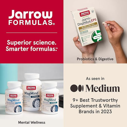 Jarrow Formulas Jarro-Dophilus EPS Advanced, 55 Billion CFU Probiotics, Digestive Support for Adults, 30 Probiotic Supplement Veggie Capsules, Up to 30 Day Supply