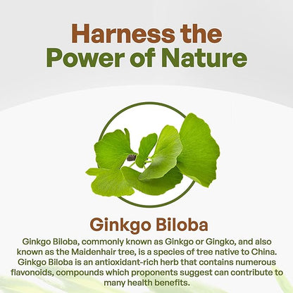 Go Nutra Ginkgo Biloba Extract Powder 10:1 Extra Strength Ginkgo Leaf | 8 oz. Pure Non-GMO