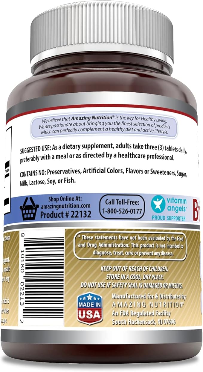 Amazing Formulas Brewers Yeast 1500mg Per Serving 240 Tablets Supplement | Non-GMO | Gluten Free | Made in USA