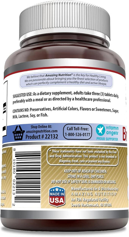 Amazing Formulas Brewers Yeast 1500mg Per Serving 240 Tablets Supplement | Non-GMO | Gluten Free | Made in USA