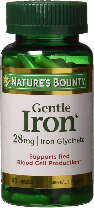 Nature's Bounty Gentle Iron 28 mg 90 Capsules