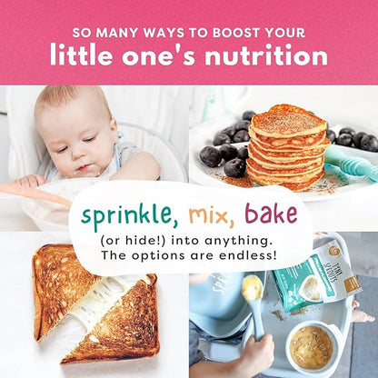 Organic Superseed Bundle - Hemp Hearts, Milled Chia Seeds and Milled Flaxseeds with VITAMIN D + PROBIOTICS Added, for 6M+ Babies Toddlers & Kids Immune & Digestive Support (7oz x 3 Pack)