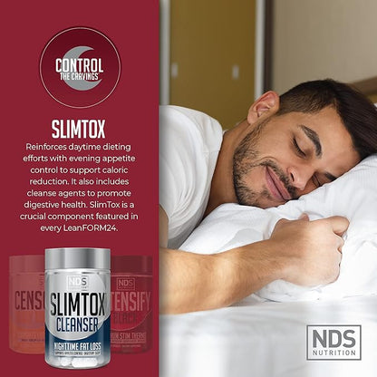 NDS Nutrition Complete Diet Kit Weight Loss - Decrease Appetite and Energy Booster - L-Carnitine and CLA (Intensify Black 90 Capsules, Censor 90 Softgels, and Slim-Tox 90 Capsules)