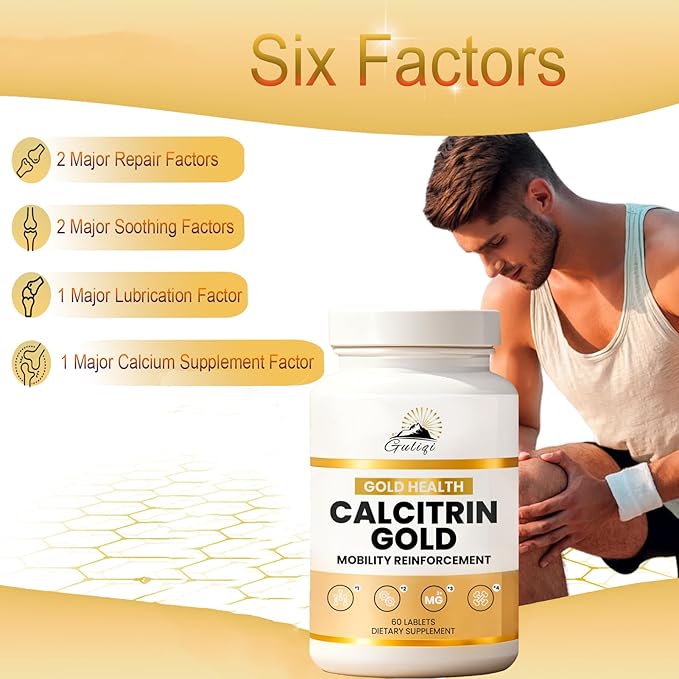 Calcitrin Gold - Calcitrin Gold Pastillas 𝐏𝐚𝐫𝐚 𝐃𝐨𝐥𝐨𝐫 𝐃𝐞 𝐀𝐫𝐭𝐫𝐢𝐭𝐢𝐬, Support for Bone Health, 60 Tablets