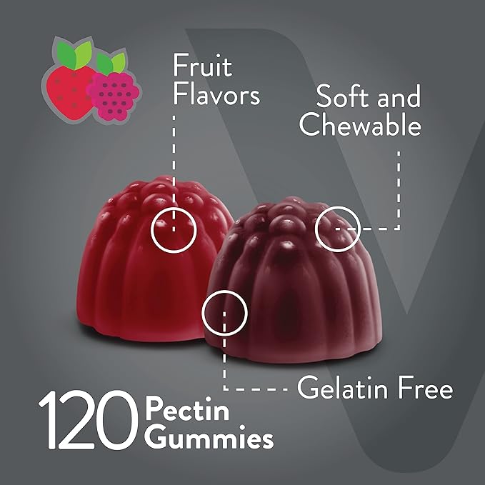 VITEEY Prebiotic Fiber Gummies for Adults, 4g - Zero Sugar Added - Fiber Supplement for Digestive Health Regularity & Natural Weight Support-Vegan, Gelatin Free - Chewable Fruit Flavored Gummy 2 Pack
