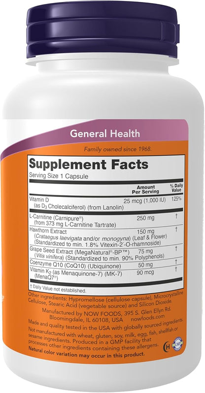 NOW Foods Supplements, Clinical Cardio, Cardiovascular Support*, Helps Maintain Blood Pressure Already Within the Healthy Range*, Clinically Validated Ingredients, 90 Veg Capsules