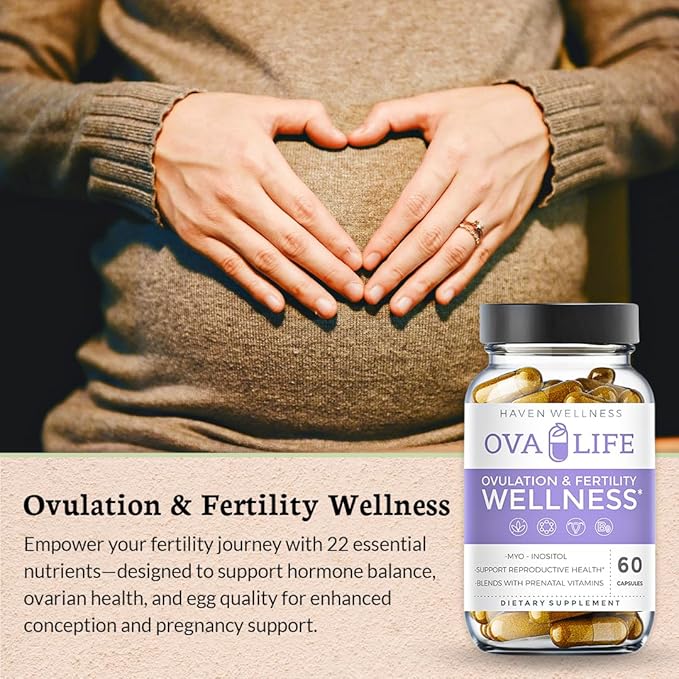 Fertility Supplements for Women - Hormone Balance & Ovarian Support -60 Capsules - Conception Vitamins with Folate - Pregnancy & Ovulation Support -22 Key Nutrients for Her Egg Quality