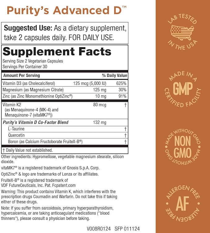 Purity Products KIT - Dr. Cannell's Advanced D + Omega-3 Ultra-Pure Fish Oil from Advanced D is Packed with Vitamin D, Vitamin K2, Zinc, Magnesium Citrate, Boron and Taurine