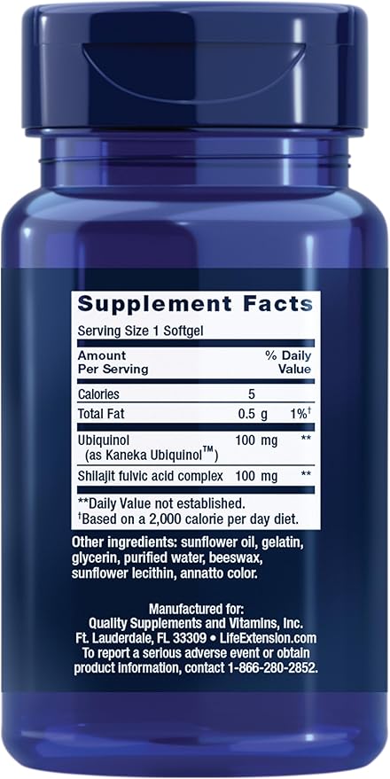 Life Extension Super Ubiquinol CoQ10 with Enhanced Mitochondrial Support™, Heart Health Supplement, Maximum Absorption, 100 mg, Non-GMO, Gluten-Free, 30 softgels