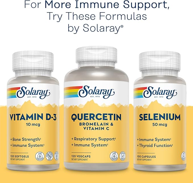 Zinc 50mg Solaray 100 Veg Cap - Pack of 3