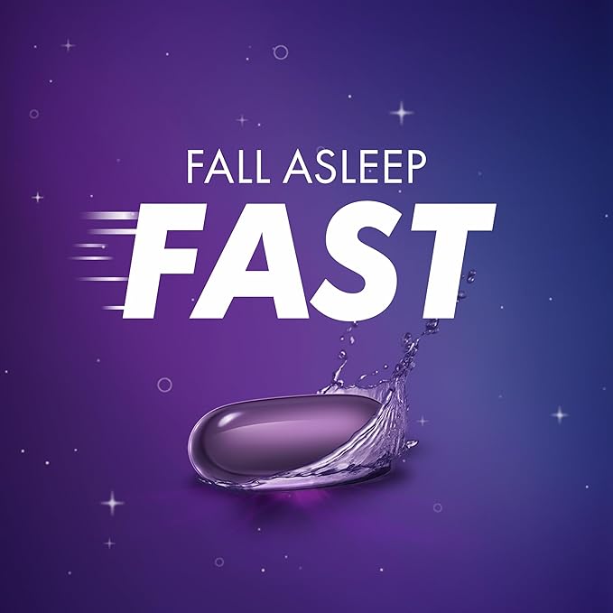 ZzzQuil LiquiCap Sleep Aid, Diphenhydramine 25mg HCl, Sleep Aids for Adults, Nighttime Sleep Aid, 72 LiquiCaps