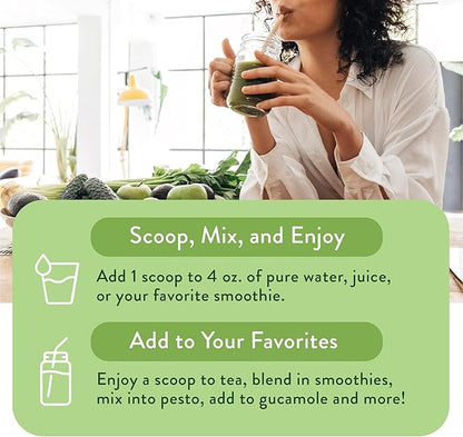 Mighty Maca Plus - Organic Maca Root Superfoods Greens Drink Powder, Delicious Keto Detox, All-Natural, Alkaline & Vegan (60 Servings)