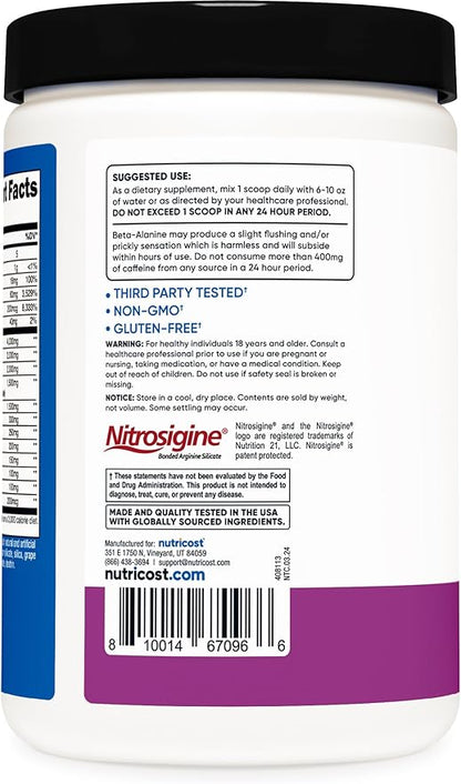 Nutricost Pre-X, Extreme Pre-Workout Powder Complex, Grape, 30 Servings, Vegetarian, Non-GMO and Gluten Free