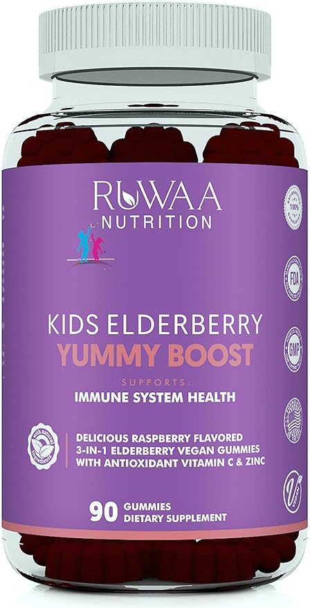 Vitamins, Elderberry Gummies, Zinc Supplements & Vitamin C: Immune Support Vitamins, Bone, Brain, Lung, Skin | Elderberry Gummies Vegan, Gluten Free, Non-GMO (1)