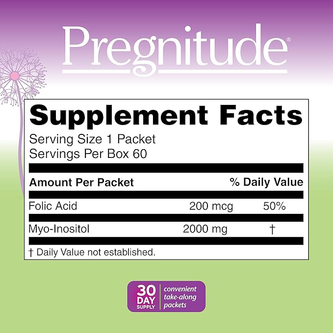Pregnitude Reproductive Fertility Support - Helps Promote Regular Ovulation - Menstrual Cycles, and Increase Quality of Eggs - 60 Day Supply 120 Packets