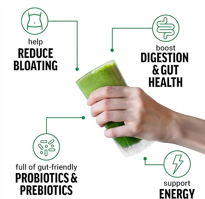 Force Factor Smarter Greens Daily Wellness Powder, Greens Superfood Powder to Support Gut Health, Bloating & Digestion, with 40+ Superfoods, 125 Million CFUs of Probiotics, Unflavored, 10 Servings