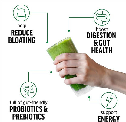 Force Factor Smarter Greens Daily Wellness Powder, Greens Superfood Powder to Support Gut Health, Bloating & Digestion, with 40+ Superfoods, 125 Million CFUs of Probiotics, Unflavored, 10 Servings
