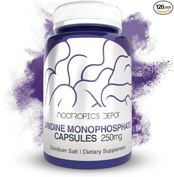 Nootropics Depot | Uridine Monophosphate Capsules | 120 Count | 250mg