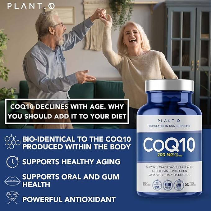 CoQ10 200mg Softgels ǀ Premium Rapid Release Coenzyme Q10 ǀ Heart Supplement, Energy Production, Immune Support ǀ 60 Liquid Capsules