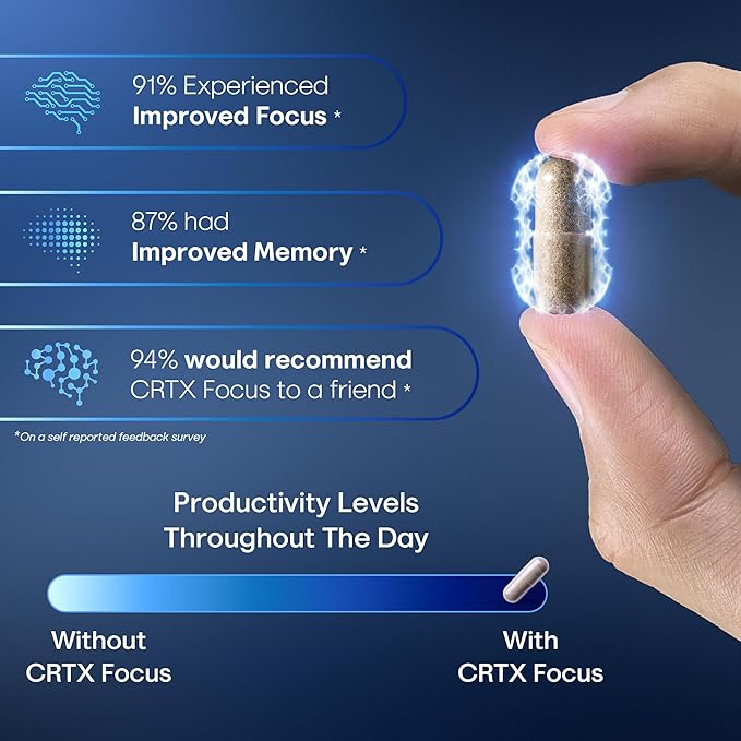 Nootropic Strongest Focus Supplement - Clinically Backed Ingredients Made in USA - Scientifically Backed Doses - Supplement for Brain Fog - AlphaGPC, Lions Mane, Rhodiola and More 10:1 90 Capsules