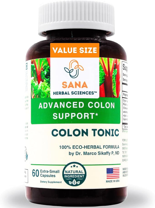 Natural Stool Softener - Safe for Daily Use, Postpartum, Pregnancy | Ultra Gut Daily Colon Cleanse, Constipation Relief for Women & Men | 60 Herbal Laxative Pills | Sana Herbal