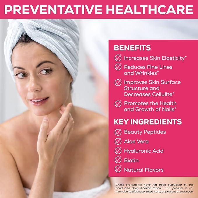 Beauty Collagen Peptides, Berry Hibiscus, 12 Oz