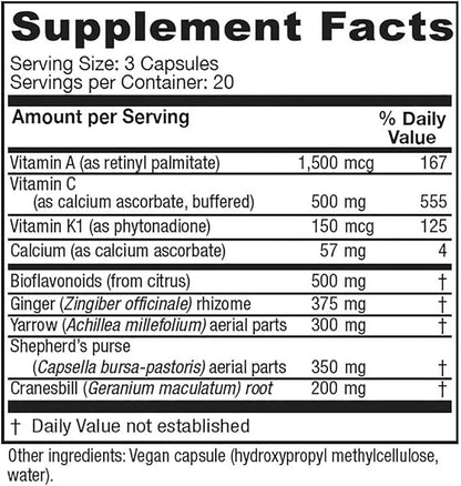 Vitanica Slow Flow, Menstrual Flow Support, Vegan, 60 Capsules