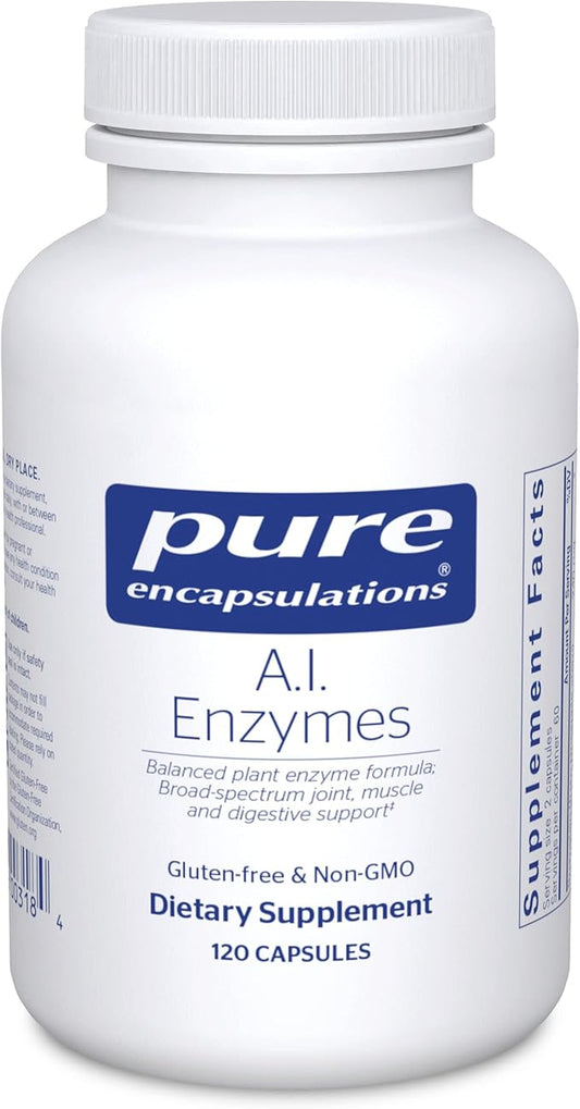 Pure Encapsulations A.I. Enzymes | Balanced Plant Enzyme Formula for Joint, Muscle and Digestive Support | 120 Capsules