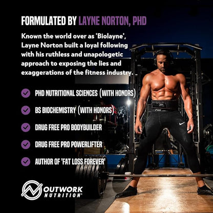 Outwork Nutrition Recovery Drink - Post Workout Recovery Powder & Creatine Monohydrate Muscle Builder for Men & Women - Creatine for Men & Women - After Workout Drink - Gummy Bear Burst, 230 Gr