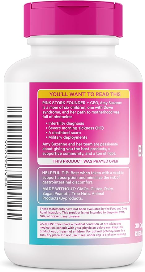 Pink Stork Black Cohosh Supplements for Women - 540 mg Pure Black Cohosh for Perimenopause, Menopause Support- 30 Capsules
