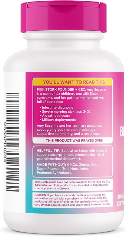 Pink Stork Black Cohosh Supplements for Women - 540 mg Pure Black Cohosh for Perimenopause, Menopause Support- 30 Capsules