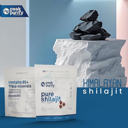 Shilajit Gummies - Pure Himalayan Shilajit for Men, Natural Energy Nootropic Supplement, Shilajit for Women, 85+ Trace Minerals for Focus and Stamina Support, 60 Gummies