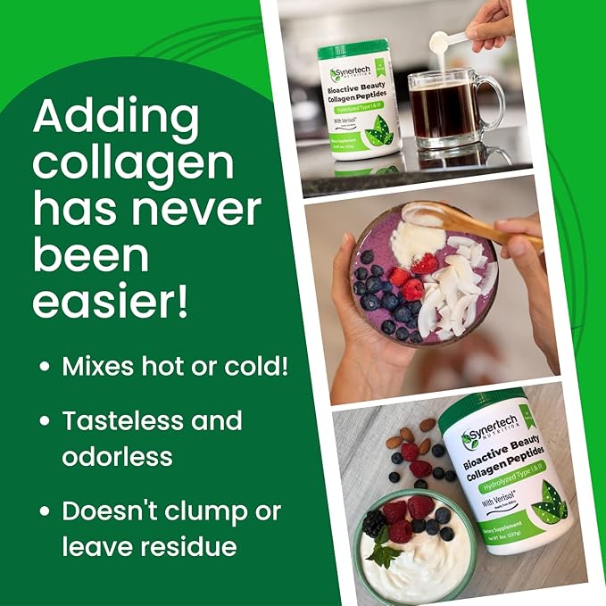 Bioactive Hydrolyzed Collagen Peptides Powder (90 Servings) | Type I & III with VERISOL & 18 Amino Acids | Non-GMO, Grass Fed, Gluten Free, Keto-Friendly