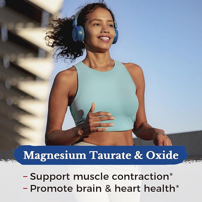 Vitalitown Magnesium Complex Supplement | 300mg Elemental Mag | Magnesium Citrate Glycinate Taurate Malate | Non-GMO, No Gluten, 240 Vegan Capsules for Bone Muscle Brain Heart