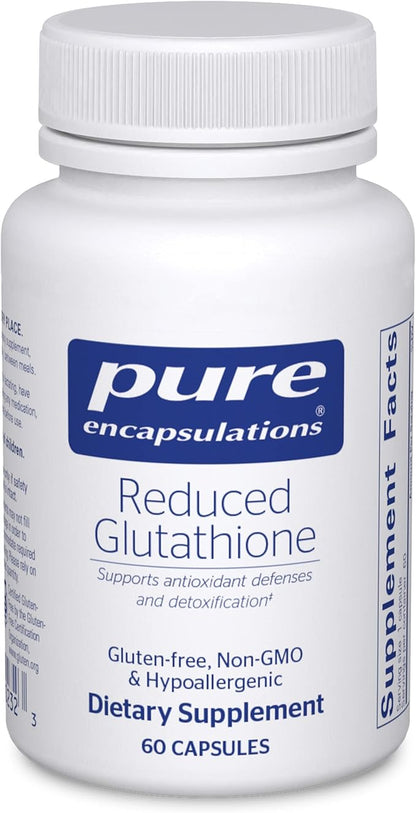 Pure Encapsulations Reduced Glutathione | Hypoallergenic Antioxidant Supplement to Support Liver and Cell Health* | 60 Capsules