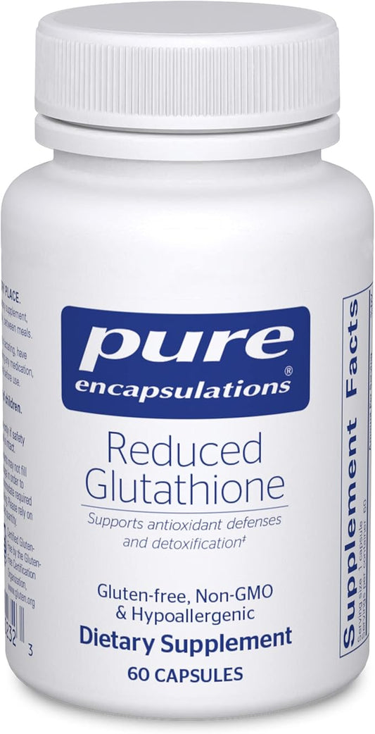 Pure Encapsulations Reduced Glutathione | Hypoallergenic Antioxidant Supplement to Support Liver and Cell Health* | 60 Capsules