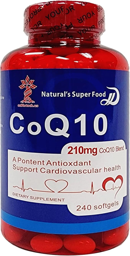 Qunol CoQ10 210mg Softgels, Qunol Ultra CoQ10 210mg, Antioxidant for Heart Health & Energy Production, Coenzyme Q10 Vitamins and Supplements, 120 Days Supply, 240 Count