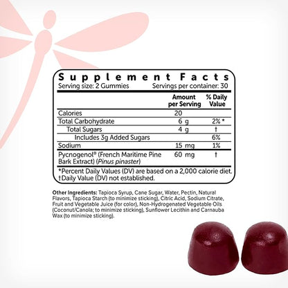 Amberen Energy, Mood, Sleep Gummies with Pycnogenol, Black Currant Flavor, 60 Ct, Support Supplements for Women 35+ to Boost Energy, Support Mood and Improves Sleep, Hormone-Free Energy Gummies
