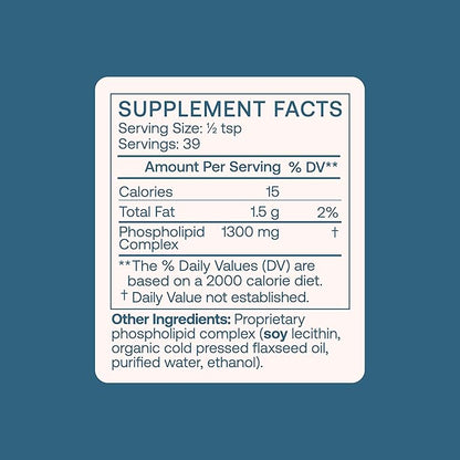 BodyBio Brain Supplement 8 oz - Pure Phospholipid Complex for Healthy Aging | Nootropics Booster | Enhance Focus, Memory, Cellular Repair Phosphatidylcholine for Increased Bioavailability