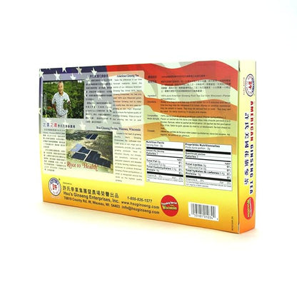 Hsu's Ginseng SKU 1034 | American Ginseng Tea, 20ct | Cultivated Wisconsin American Ginseng direct from Hsu's Ginseng Gardens | 许氏花旗参茶 | 20ct Box,西洋参, B000153R40