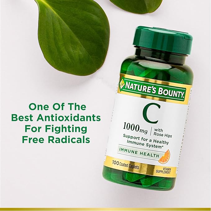 Nature's Bounty Vitamin C 1000mg, Immune Support Supplement, Powerful Antioxidant, 1 Pack, 100 Caplets