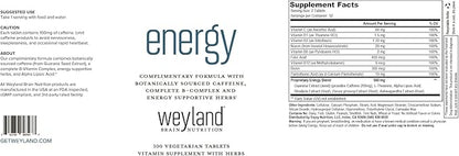 Weyland: Energy - Complimentary Formula w/Botanically Sourced Caffeine, Complete B-Complex and Energy Supportive Herbs