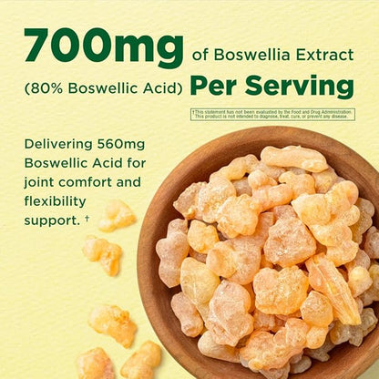 Boswellia MSM Complex + Collagen & Chondroitin | 80% Boswellic Acid | Joint Support Supplement for Mobility & Flexibility | Turmeric, Ginger, Bromelain, BioPerine® | 150 Capsules
