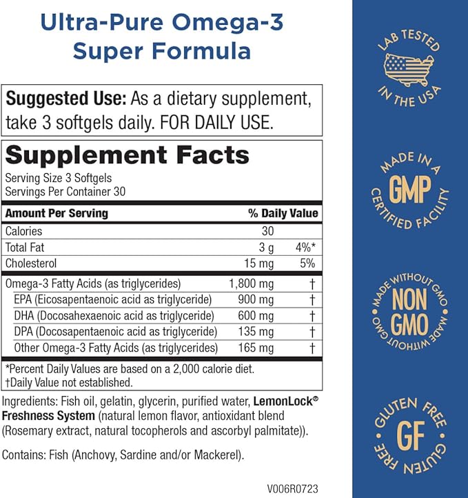 Purity Products - Ultra Pure Omega 3 Super Formula 90 Softgels