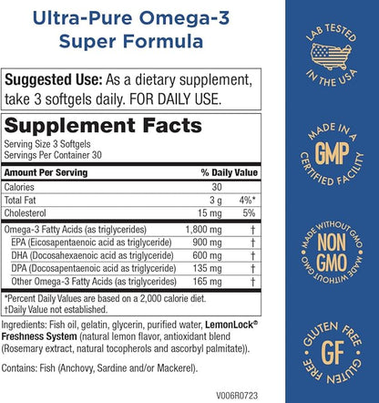 Purity Products - Ultra Pure Omega 3 Super Formula 90 Softgels