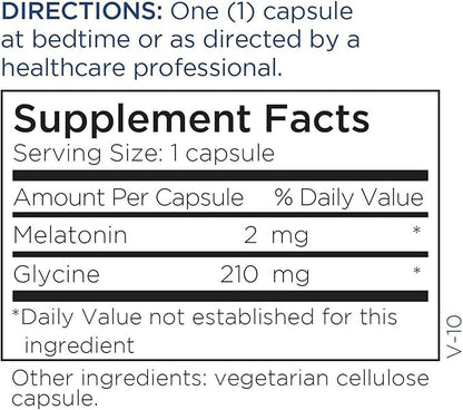 Metabolic Maintenance Melatonin - 2mg Melatonin + Glycine (180 Capsules)