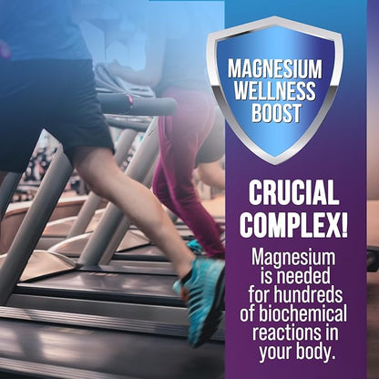 Magnesium Supplement Citrate Capsules 500mg with Glycinate, Oxide, Malate, Citrate - for Muscle, Nerve, Bone and Heart Health Support - High Absorption Glycinate Complex, Gluten Free - 120 Capsules