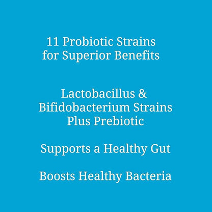 Probiotics 50 Billion - 11 Strain Live Probiotic Prebiotic for Men & Women - Best to Support Digestive & Immune Health. with Lactobacillus Gasseri - Guaranteed Potency to Expiration